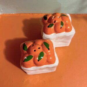Bag of Oranges Salt & Pepper Shakers | Vintage Fruit Kitchen Decor